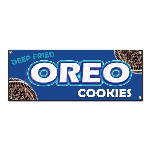 Signmission Deep Fried Oreos, 18 Inch x 48 Inch, Banner - B-DEEP FRIED OREOS