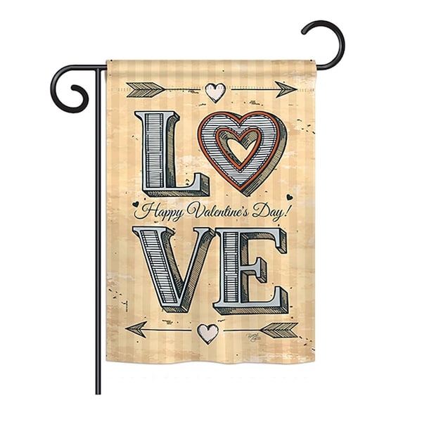 Gardencontrol 13 x 18.5 in. Classic Love Spring Valentines Impressions Decorative Garden Flag - GA1485922
