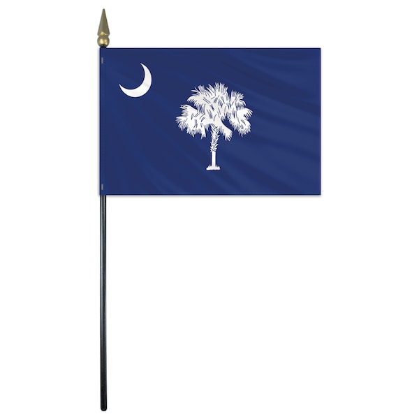 Global Flags Unlimited South Carolina Stick Flag 4"x6" E Gloss - 200596
