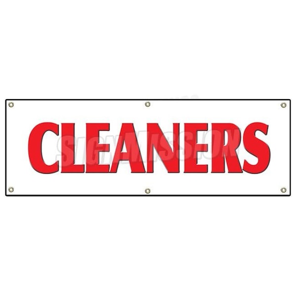 Signmission CLEANERS BANNER SIGN laundry dry cleaning shirts pressed draped cleaned - B-72 CLEANERS