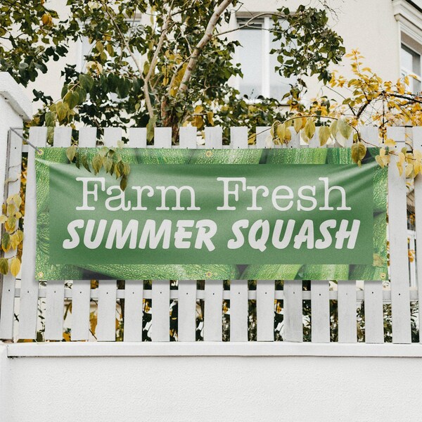 Signmission Farm Fresh Summer Squash, 24 Inch x 72 Inch, Vinyl Banner - B-72-30617