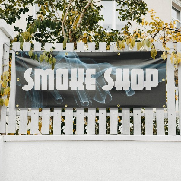Signmission Smoke Shop, 36 Inch x 96 Inch, Vinyl Banner - B-96-30856