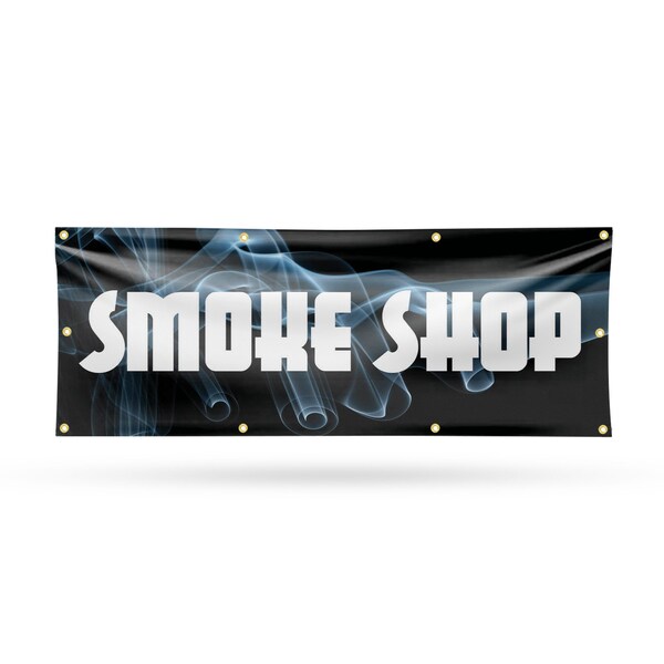 Signmission Smoke Shop, 36 Inch x 96 Inch, Vinyl Banner - B-96-30856