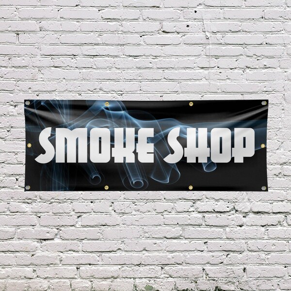 Signmission Smoke Shop, 36 Inch x 96 Inch, Vinyl Banner - B-96-30856