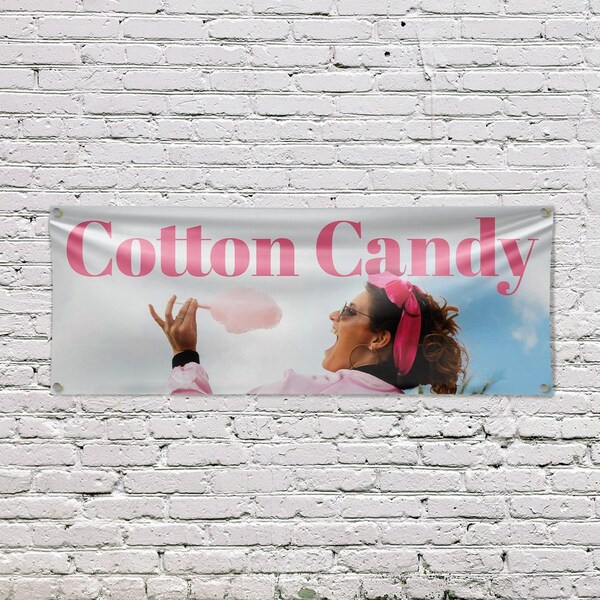 Signmission Cotton Candy, 18 Inch x 48 Inch, Vinyl Banner - B-30532