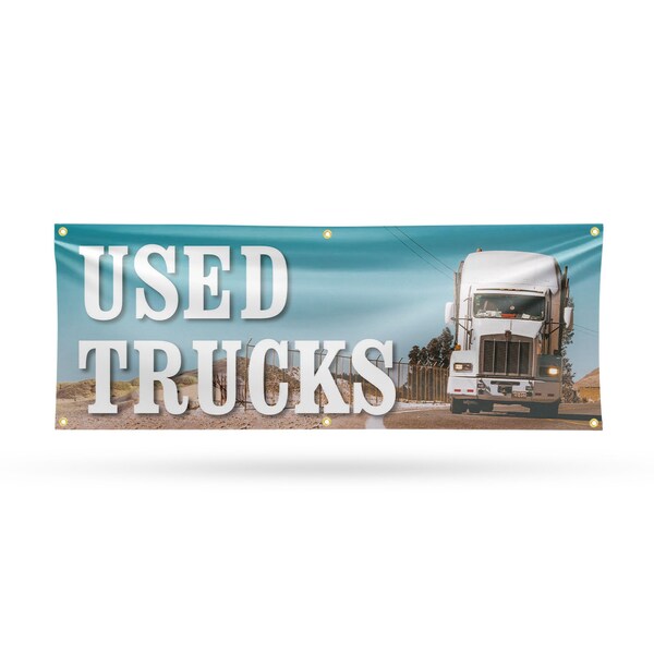Signmission Used Trucks, 24 Inch x 72 Inch, Vinyl Banner - B-72-30903