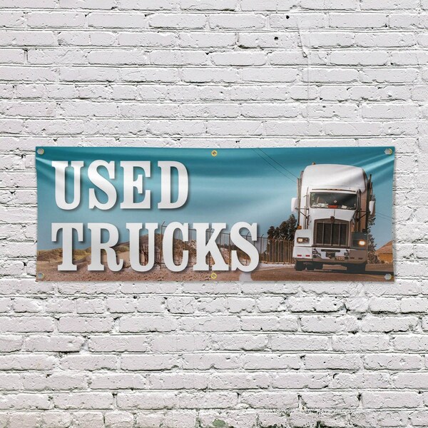 Signmission Used Trucks, 24 Inch x 72 Inch, Vinyl Banner - B-72-30903