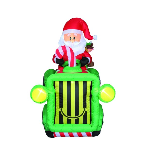 Celebrations Celebrations Santa With Tractor 6 ft. Inflatable - MY-20C681