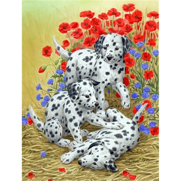 Patioplus Dalmatian Pups Flag Garden Size - PA251711