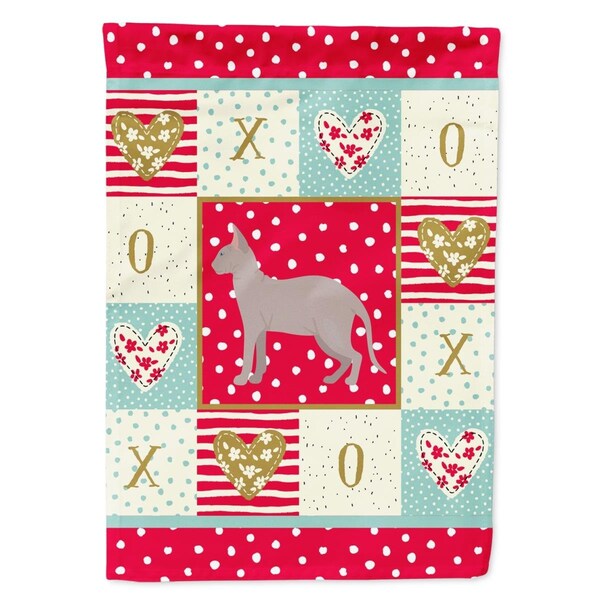 Carolines Treasures 11 x 0.01 x 15 in. Don Sphynx Cat Love Garden Flag - CK5598GF