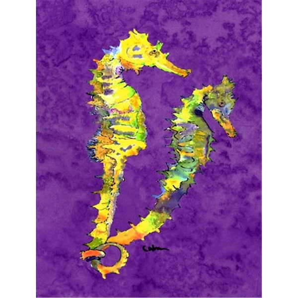 Patioplus Seahorse Canvas Flag - House Size, 28 x 40 in. - PA2554451