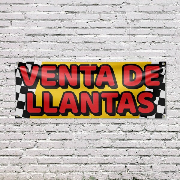 Signmission Venta de Llantas, 24 Inch x 72 Inch, Vinyl Banner - B-72-30914