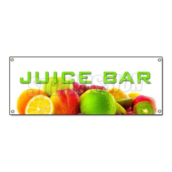 Signmission JUICE BAR BANNER SIGN smoothies healthy fresh fruit fiber vitamins juice fitness - B-JUICE BAR