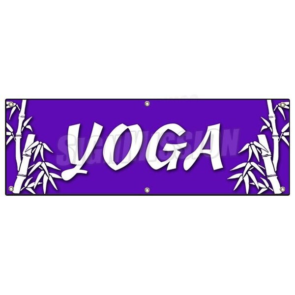Signmission YOGA BANNER SIGN signs mat pants clothes bikram course school session class - B-72 YOGA