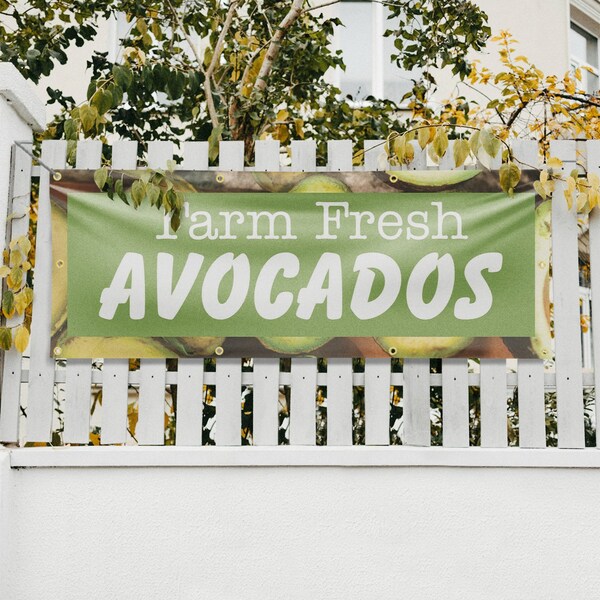 Signmission Farm Fresh Avocados, 36 Inch x 96 Inch, Vinyl Banner - B-96-30575