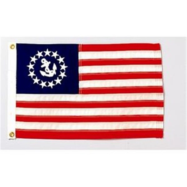 Annin Flagmakers Annin Flagmakers 251100WE Nyl-Glo U.S. Yacht Ensign Flag 12 in. X 18 in. - 251100WE