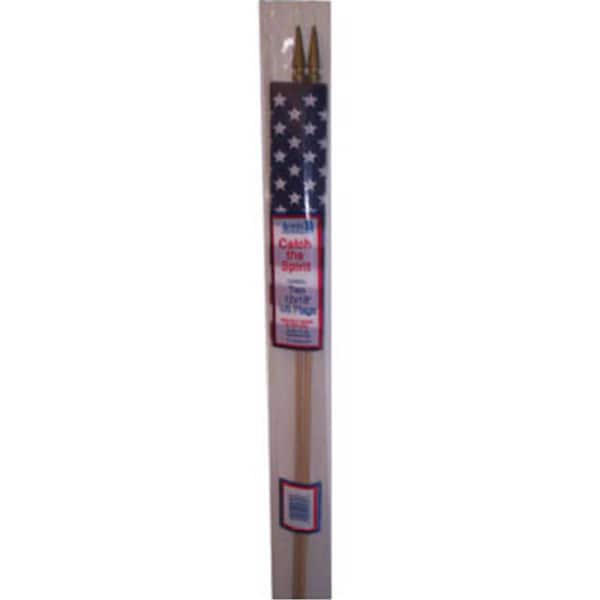 Annin Flagmakers 041309R 12 x 18 in. Poly cotton Us Flag, 2PK - AN573909