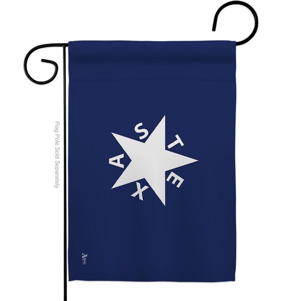 Guarderia 13 x 18.5 in. Zavala De Lorenzo Texas Garden Flag w/Patriotic Historic Double-Sided Vertical Flags - GU4182655