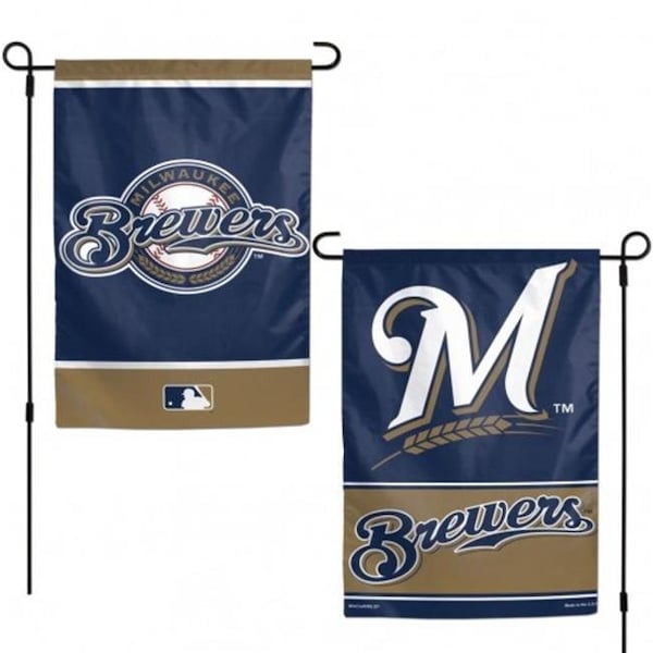 Wincraft Milwaukee Brewers Flag 12x18 Garden Style 2 Sided - 3208515827