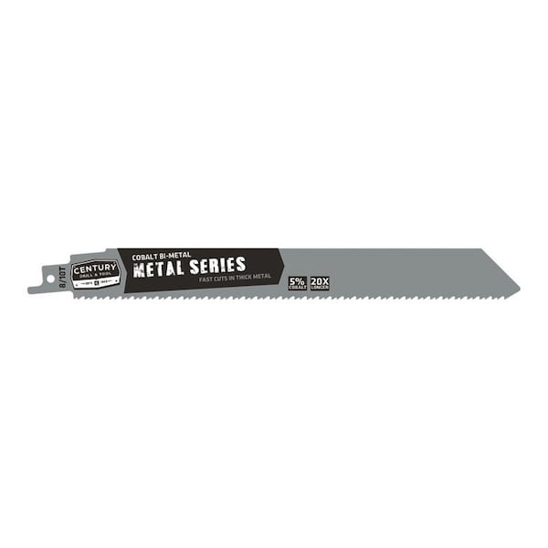 Century Drill & Tool Recip Blade Metal Series 8/10Tx6" 1" W .042 Thick 1/2" Univ Shank 2Pk - 7890