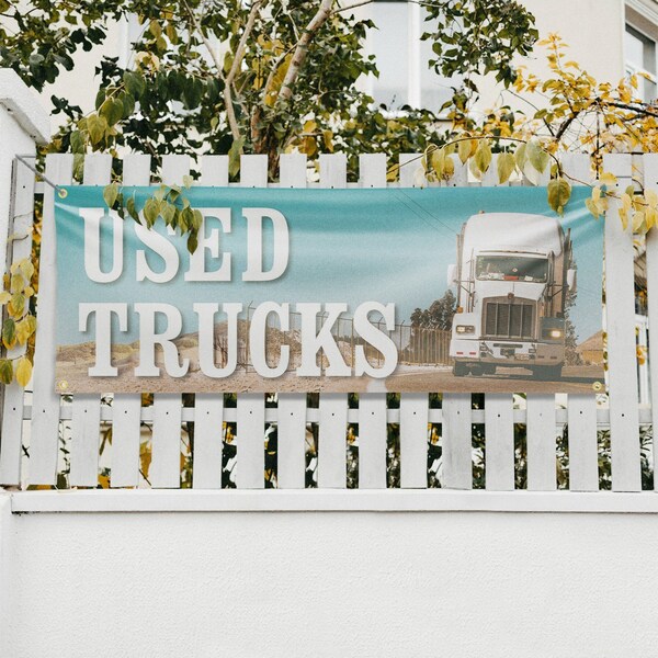 Signmission Used Trucks, 18 Inch x 48 Inch, Vinyl Banner - B-30903