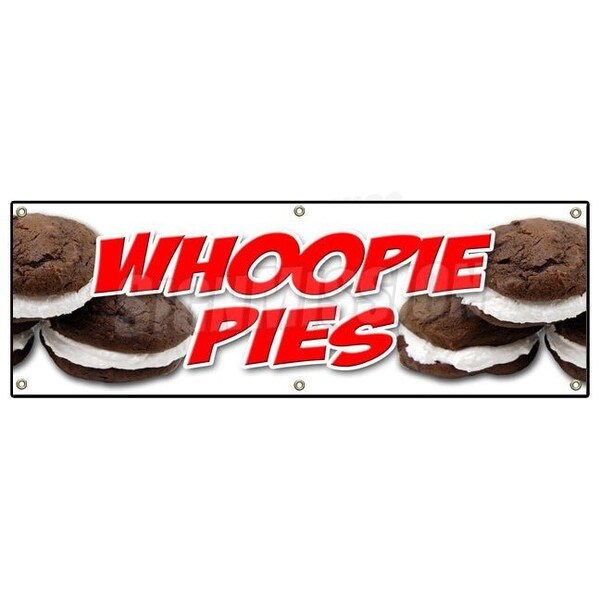 Signmission WHOOPIE PIES BANNER SIGN cake pie fresh baked dessert sweet shop bakery bake - B-72 WHOOPIE PIES