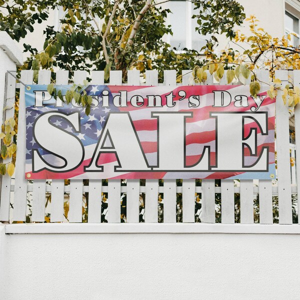 Signmission Presidents Day Sale, 18 Inch x 48 Inch, Vinyl Banner - B-30815
