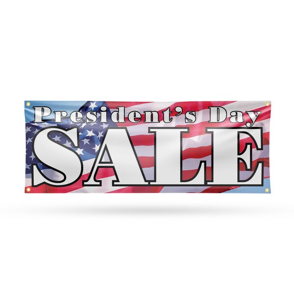 Signmission Presidents Day Sale, 18 Inch x 48 Inch, Vinyl Banner - B-30815