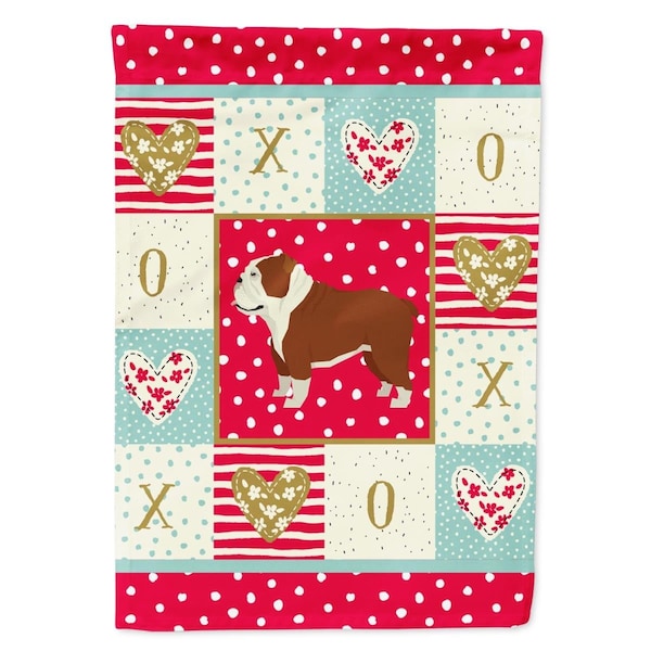 Carolines Treasures 11 x 0.01 x 15 in. English Bulldog Love Garden Flag - CK5926GF