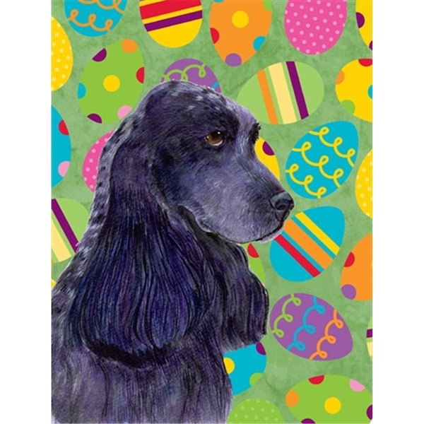 Carolines Treasures 28 x 40 in. Cocker Spaniel Easter Eggtravaganza House Size Canvas Flag - SS4816CHF