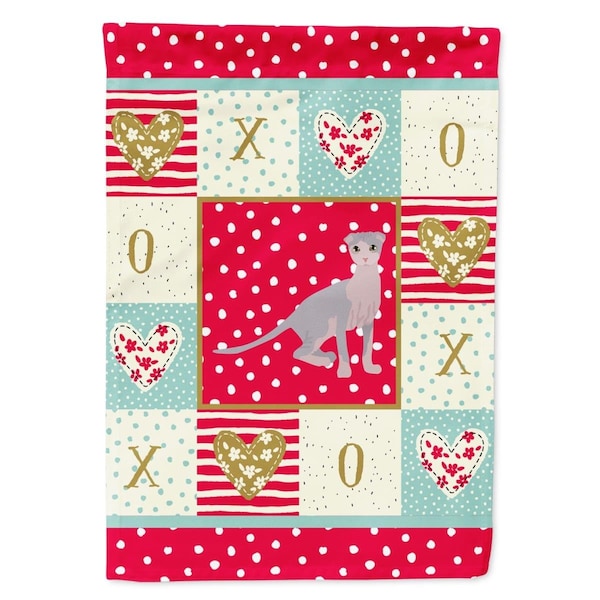 Carolines Treasures 11 x 0.01 x 15 in. Ukrainian Levkoy Cat Love Garden Flag - CK5803GF