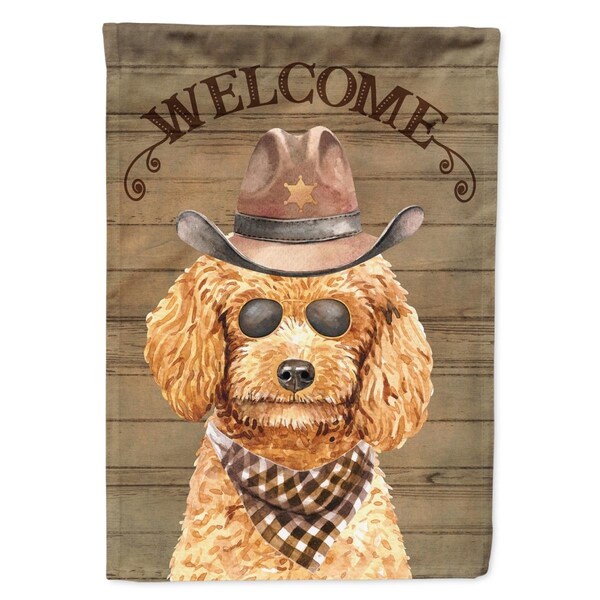 Carolines Treasures 28 x 0.01 x 40 in. Poodle Country Dog Flag Canvas House Size - CK6325CHF