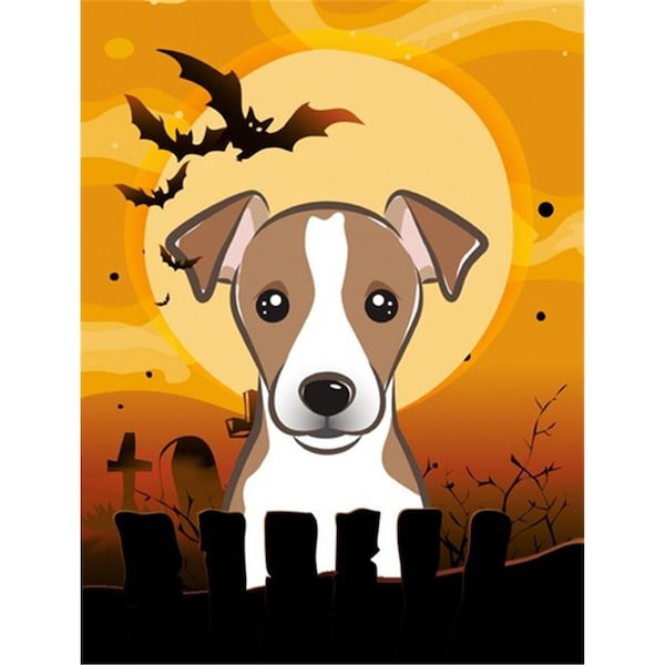 Patioplus Halloween Jack Russell Terrier Flag Garden Size - PA252682