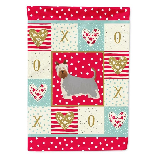 Carolines Treasures 11 x 0.01 x 15 in. Australian Silky Terrier No.2 Love Garden Flag - CK5811GF