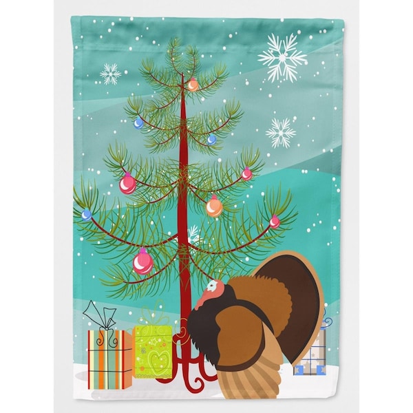Carolines Treasures Bronze Turkey Christmas Flag Canvas - House Size - BB9353CHF