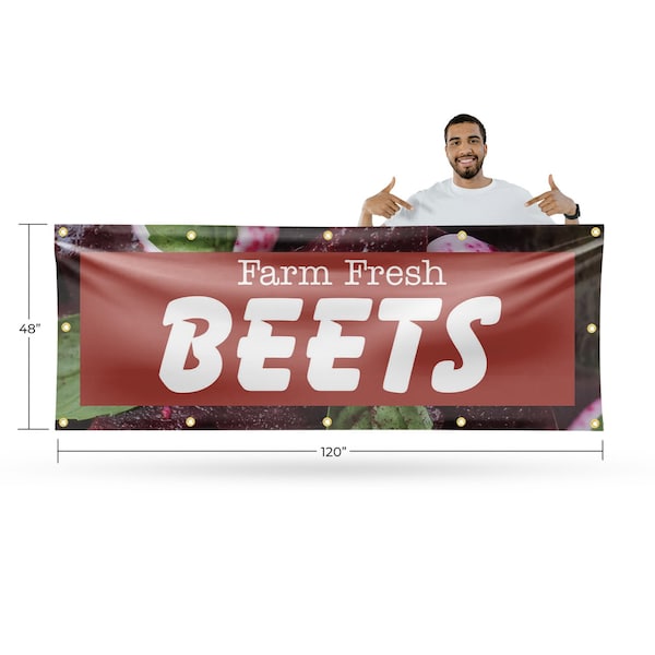 Signmission Farm Fresh Beets, 48 Inch x 120 Inch, Vinyl Banner - B-120-30577