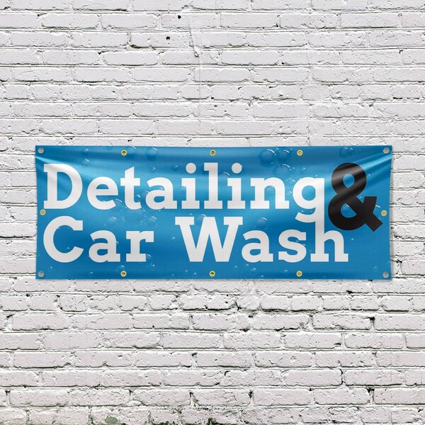 Signmission Detailing and Car Wash, 48 Inch x 120 Inch, Vinyl Banner - B-120-30543