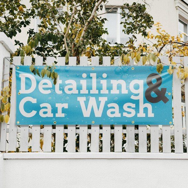 Signmission Detailing and Car Wash, 48 Inch x 120 Inch, Vinyl Banner - B-120-30543