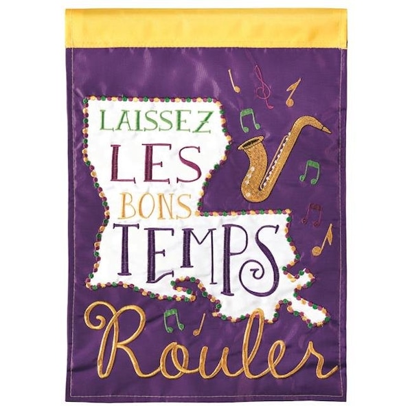 Dicksons Dicksons M001103 29 x 42 in. Flag Double Applique Louisiana Good Times Polyester - Large - M001103