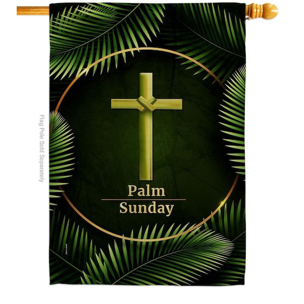 Cuadrilatero Palm Sunday Religious Faith Double-Sided Garden Decorative House Flag, Multi Color - CU3891046