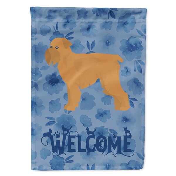 Carolines Treasures 28 x 0.01 x 40 in. Brussels Griffon Welcome Flag Canvas House Size - CK5973CHF