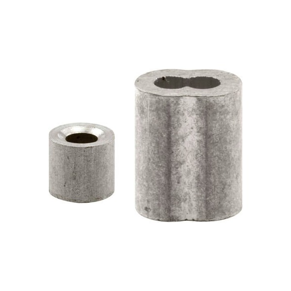 Prime-Line Prime-line Casquillos y Topes, 1/8 pulgadas, Aluminio, Paquete de 2 - GD 12151