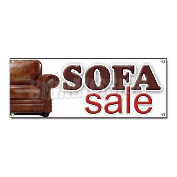 Signmission SOFA SALE BANNER SIGN couch furniture store signs 50% off sleep bed - B-SOFA SALE