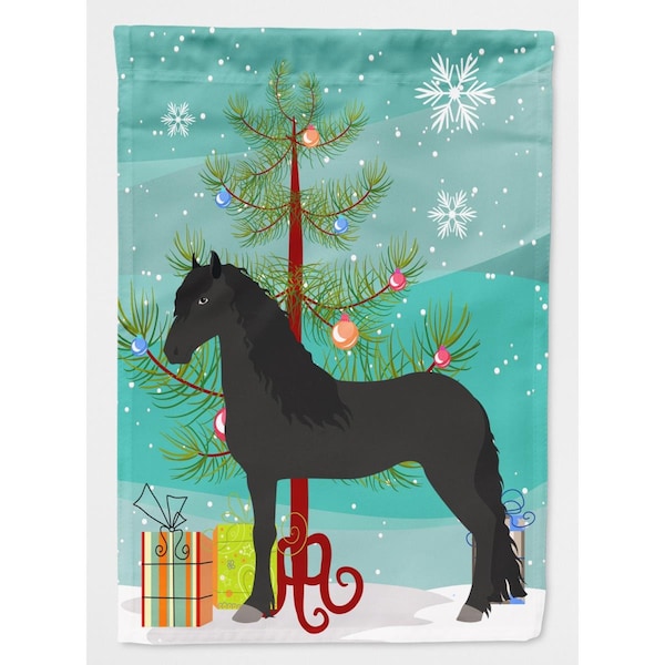 Patioplus Friesian Horse Christmas Flag - Canvas House Size - PA2874234