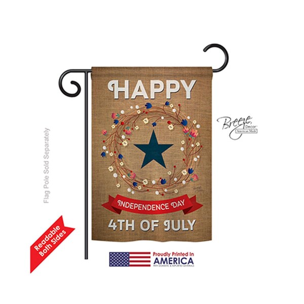 Gardencontrol 61068 Fourth of July Independence Day 2-Sided Impression Garden Flag - GA4072453