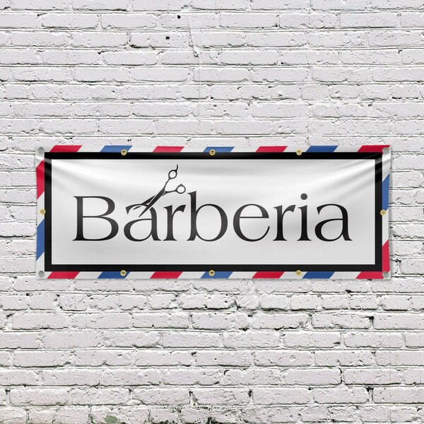 Signmission Barberia, 48 Inch x 120 Inch, Vinyl Banner - B-120-30482