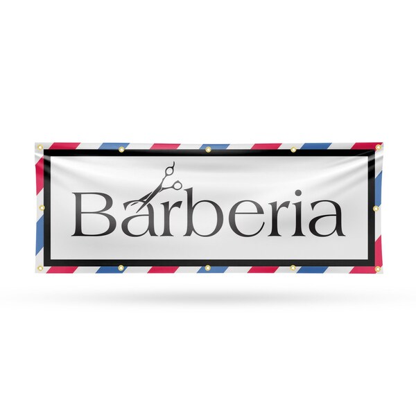 Signmission Barberia, 48 Inch x 120 Inch, Vinyl Banner - B-120-30482