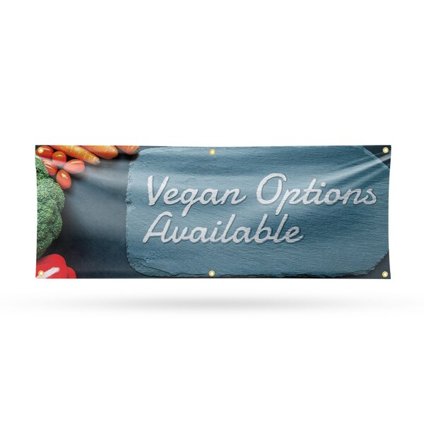 Signmission Vegan Options Available, 24 Inch x 72 Inch, Vinyl Banner - B-72-30912
