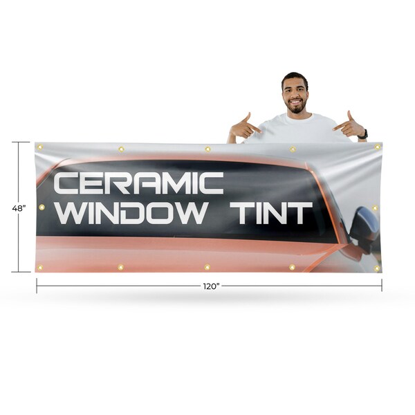 Signmission Ceramic window tint, 48 Inch x 120 Inch, Vinyl Banner - B-120-30513