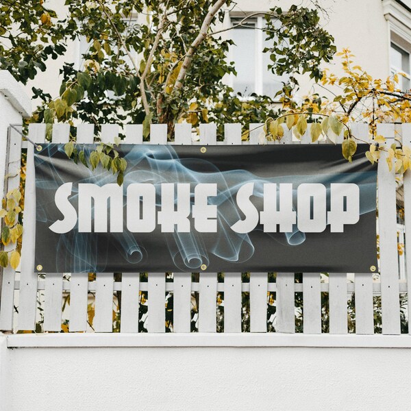 Signmission Smoke Shop, 24 Inch x 72 Inch, Vinyl Banner - B-72-30856